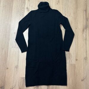 J Crew Black Turtleneck Long Sleeve Knee Length Dress XXS